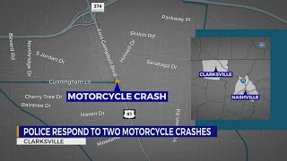 Clarksville police respond to two motorcycle crashes [upl. by Puritan853]