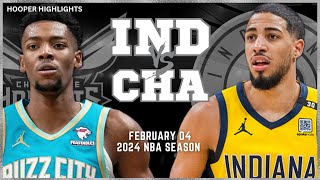 Indiana Pacers vs Charlotte Hornets Full Game Highlights  Feb 4  2024 NBA Season [upl. by Robby900]