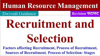 Recruitment and Selection process in human resource management sources of recruitment [upl. by Terej]