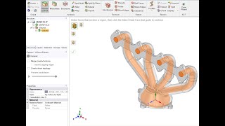 Volume extract in SpaceClaim [upl. by Ennayram]