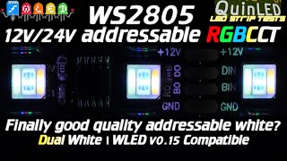 💡QuinLED💡ws2805 dual white addressable LED strip review [upl. by Eibo]