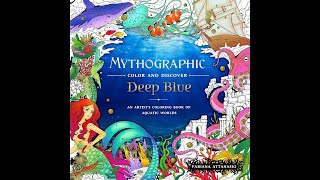 Flip Through Mythographic  Deep Blue Coloring Book [upl. by Hluchy293]