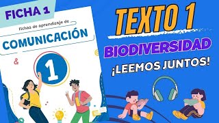 BIODIVERSIDAD  Fichas de aprendizaje de COMUNICACIÓN Texto 1  1ro secundaria [upl. by Garnette935]