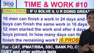 10 Time amp Work  Concept of MANDAYS  Learn to handle CAT level Questions NOW in 60 seconds [upl. by Ordep]