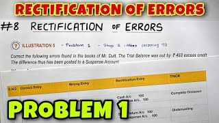 8 Rectification of Errors  Problem 1  Illustration 5  By Saheb Academy [upl. by Yeung]