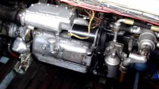 Rootes Lister Blackstone 3 cylinder 2 stroke TS3 engine in action [upl. by Vaenfila]