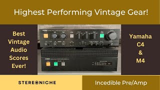 Yamaha C4 amp M4 Review  Vintage Amp  Preamp Components from the 70s and 80s [upl. by Sumedocin]