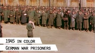 German war prisoners 1945 in color [upl. by Naleek]