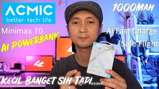 ACMIC Minimax 10 Power Bank Mini Berteknologi AI [upl. by Berkie]