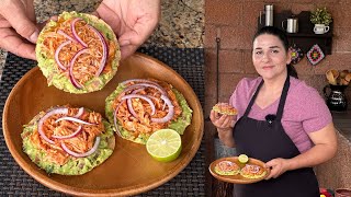 Tinga de Pollo en Tostadas  Receta de Cuaresma  La Herencia de las Viudas [upl. by Diaz]