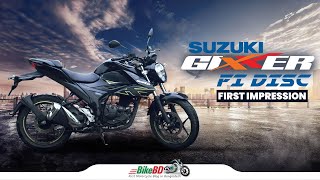 Suzuki Gixxer Fi Disc Price In Bangladesh  First Impression Review  BikeBD [upl. by Eart628]