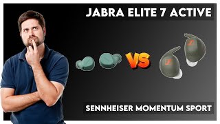 Jabra Elite 7 Active vs Sennheiser Momentum Sport Comparison [upl. by Linzer]