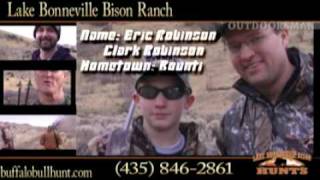 Lake Bonneville Bison Ranch video 2 Lambert Dutson buffalo hunting outfitter [upl. by Lunsford]