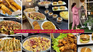 Hi tea party 13 Dishes in one  Buffalo bombs  Bread patties  Chicken pakora  candy dessert [upl. by Atarman455]