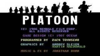 Platoon Title Screen  Commodore 64 [upl. by Kosse297]