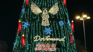 Dortmund Weihnachtsstadt Eröffnung 2022 Der Größte Weihnachtsbaum der Welt leuchtet Dortmund 2022 [upl. by Macegan]