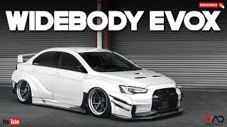 Menacing Mitsubishi Evo X Widebody  6AD Forged 254x Wheels  Brushed Black  4K [upl. by Ignace]