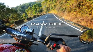 Triumph Scrambler 400X Raw Exhaust Ride  Pure Raw Ride OnBoard [upl. by Hilliard]