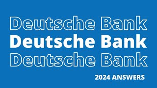 2024 Deutsche Bank Online Assessments  Video Interview Tutorials [upl. by Edmee]