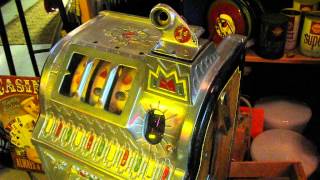 Pace Penny Fancy Front Comet  Twin Jackpot Slot Machine 1933 [upl. by Johnstone]