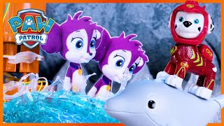 Aqua Pups Save Baby MerPups from a Cave 🌊  PAW Patrol  Toy Play for Kids [upl. by Slocum542]