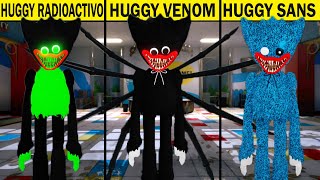 HUGGY RADIOACTIVO vs HUGGY VENOM vs HUGGY SANS  Roblox Poppy Playtime Characters [upl. by Adnawat]