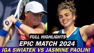 Iga Swiatek vs Jasmine Paolini Brilliant Match Full Highlights  Tennis 2024 HD [upl. by Parish]