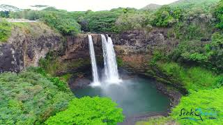 Waimea Canyon Wailua Falls Kauai Hawaii 4K Drone Flight 2017 Hanalei Waikoko Beach [upl. by Yenruoj]