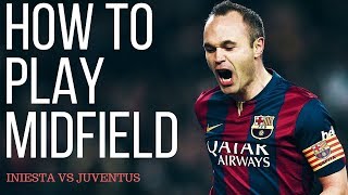 How To Play Center Midfielder In Football  Andres Iniesta Analysis VS Juventus [upl. by Enitnemelc]