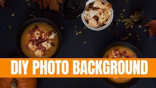 DIY FOOD PHOTOGRAPHY BACKDROP Affordable Way To Make Great Background [upl. by Alek]