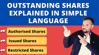 Explained Outstanding shares in HindiAuthorised SharesIssued shares2021 [upl. by Simsar]