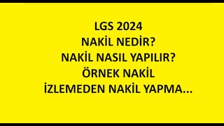 LGS 2024 NAKİL NASIL YAPILIR ÖRNEK NAKİL İZLEMEDEN NAKİL YAPMA [upl. by Lenni]