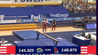 Alivia Ostendorf Ball State 2021 Beam [upl. by Rebeka]