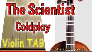 The Scientist  Coldplay  Violin  Play Along Tab Tutorial [upl. by Amees619]