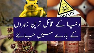 16 Worlds Deadliest Poisons 2018 In Urdu amp Hindi  Duniya Ke Qaatil Tareen Zehar [upl. by Albertine]