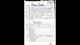 Brain Death NotesDiseases of Brain And Spinal CordClinical Medicine Notes notes brain death [upl. by Anahsit]