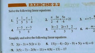 Class 8th maths l Exercise 22 l Chapter 2 l NCERT l Linear equation in one variable l Cbse board [upl. by Ahseket]