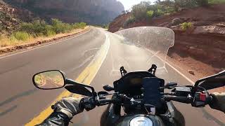 ZionMount Carmel Highway Utah SR9 by motorcycle [upl. by Anitnas59]