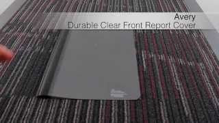 Avery Durable Clear Front Report Cover Demo [upl. by Christen936]