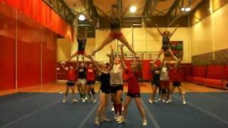 HHS Varsity Cheer Competition Routine 20092010 [upl. by Elrae940]