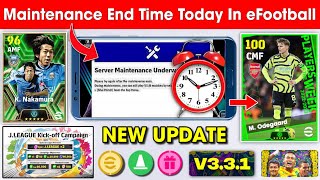 Maintenance End Time In eFootball 2024 Mobile  Pes Server Maintenance End Time 🔔🤔 [upl. by Novert135]