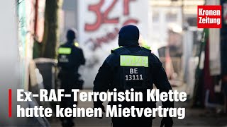 ExRAFTerroristin Klette hatte keinen Mietvertrag  kronetv NEWS [upl. by Ayala867]