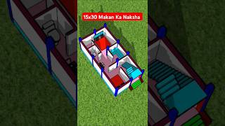 15x30 Makan Ka Naksha home homedesign construction shorts viralvideo [upl. by Nnyletak841]