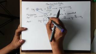 Markonikov rule mechanism in easy steps by Seema Makhijani [upl. by Kelleher]