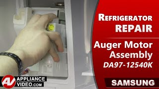 Samsung Refrigerator  Not Dispensing Ice  Auger Motor Assembly Repair and Diagnostic [upl. by Cresa]