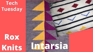 Basics of Intarsia color block Knitting  Technique Tuesday [upl. by Ula384]