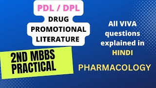 DPL PDL drug promotional literature  pharmacology practical 2nd MBBS [upl. by Ashok]