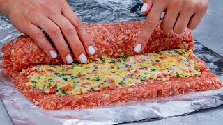 Minced meat roulade for holidays  easy and cheap recipe [upl. by Brianna]