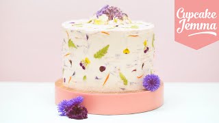 GROWWILD How to use Real Edible Flowers to Decorate your Cakes  Cupcake Jemma [upl. by Penhall293]