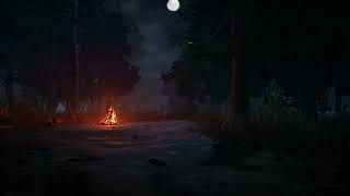 CAMPFIRE IN FOREST I STARY NIGHT COZZY DAYLIGHT VIBE LIVE WALLPAPER DESKSTOP I KURAMA DO SUB 💖 [upl. by Enel]